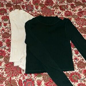Selling as pair; American eagle mock neck cropped long sleeves